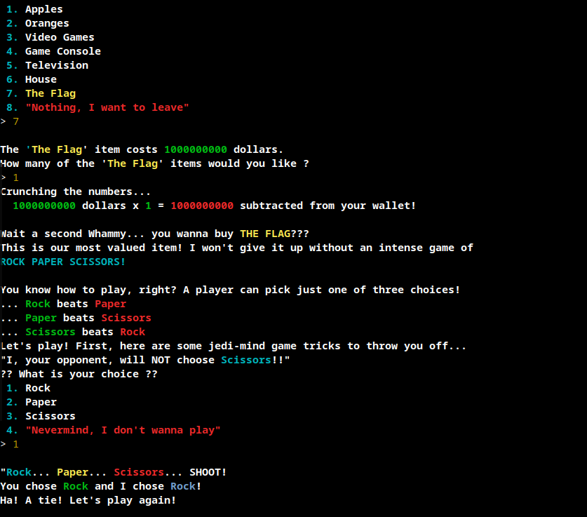 buying flag and game